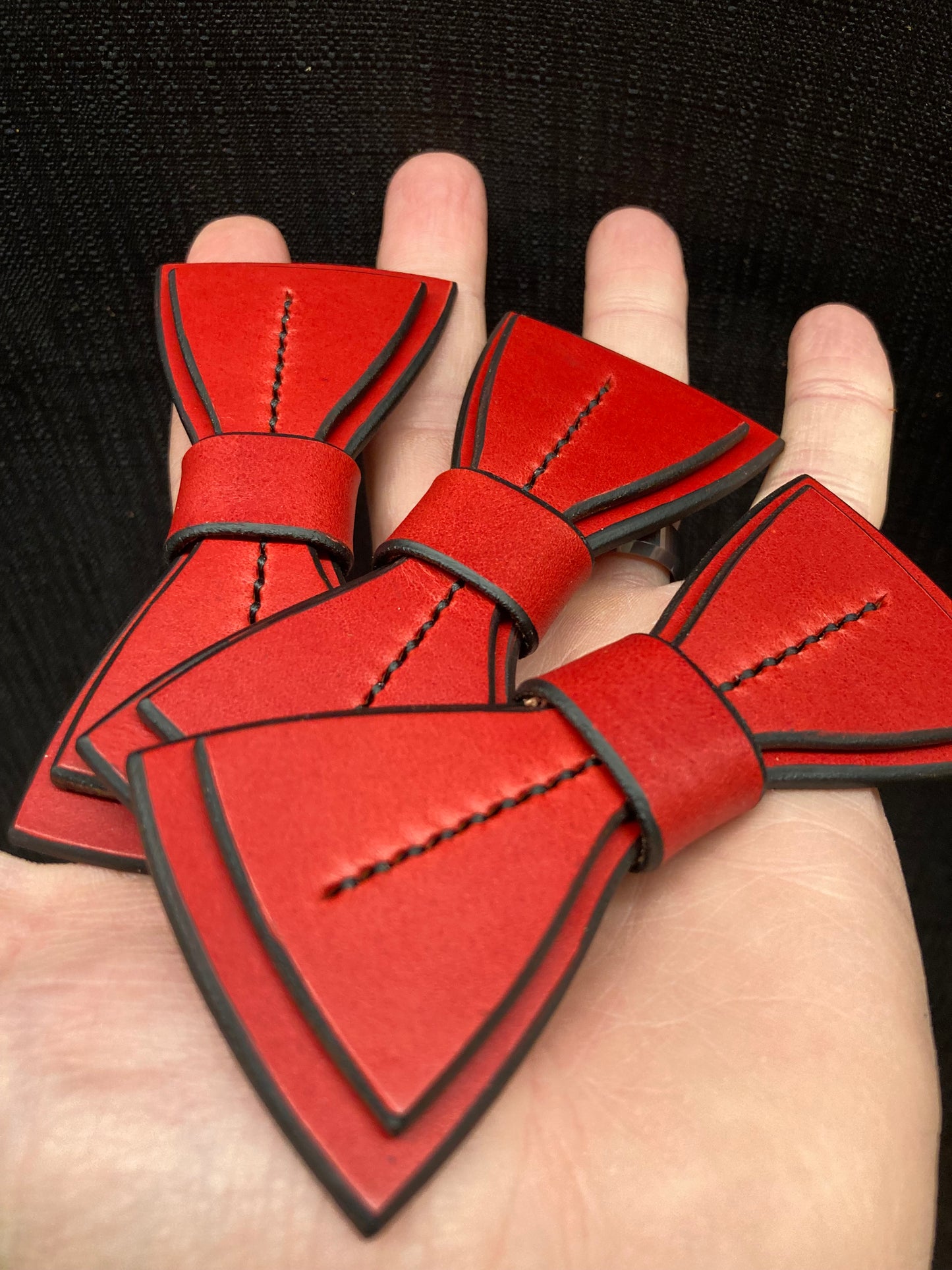 Red Bowtie with Black Edges
