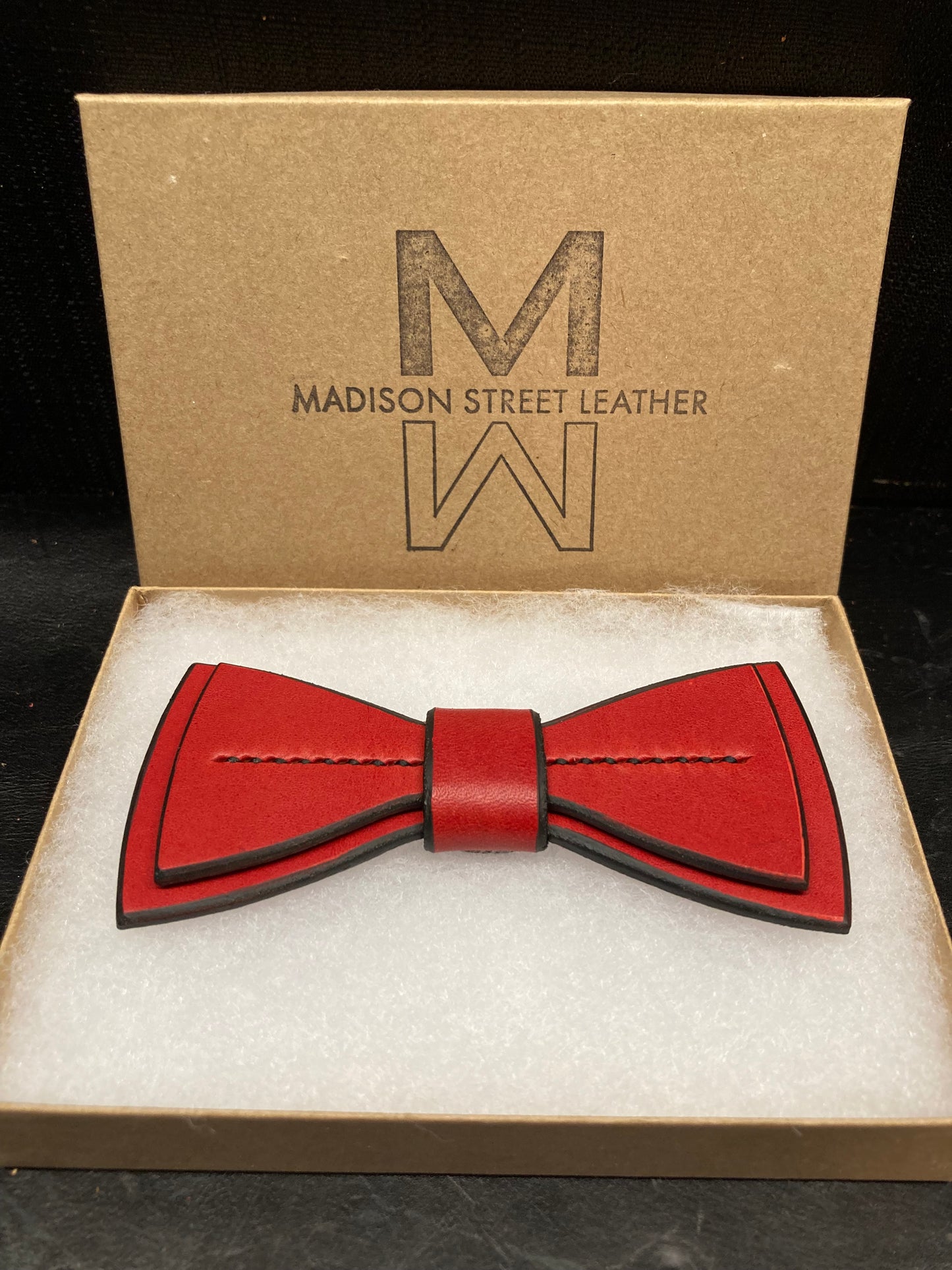 Red Bowtie with Black Edges