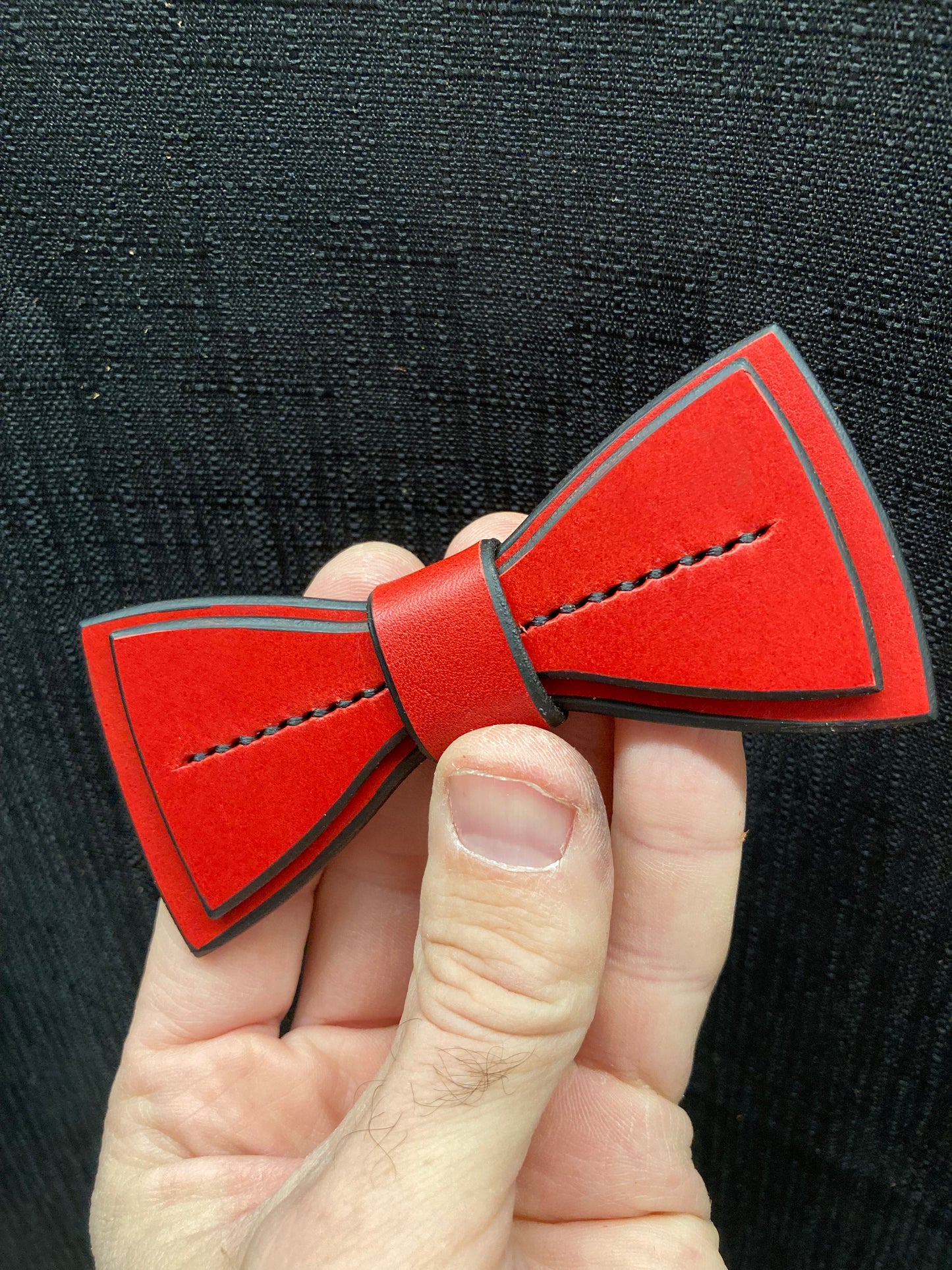 Red Bowtie with Black Edges