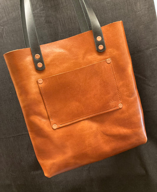 Russet Army Tan Leather Tote Bag