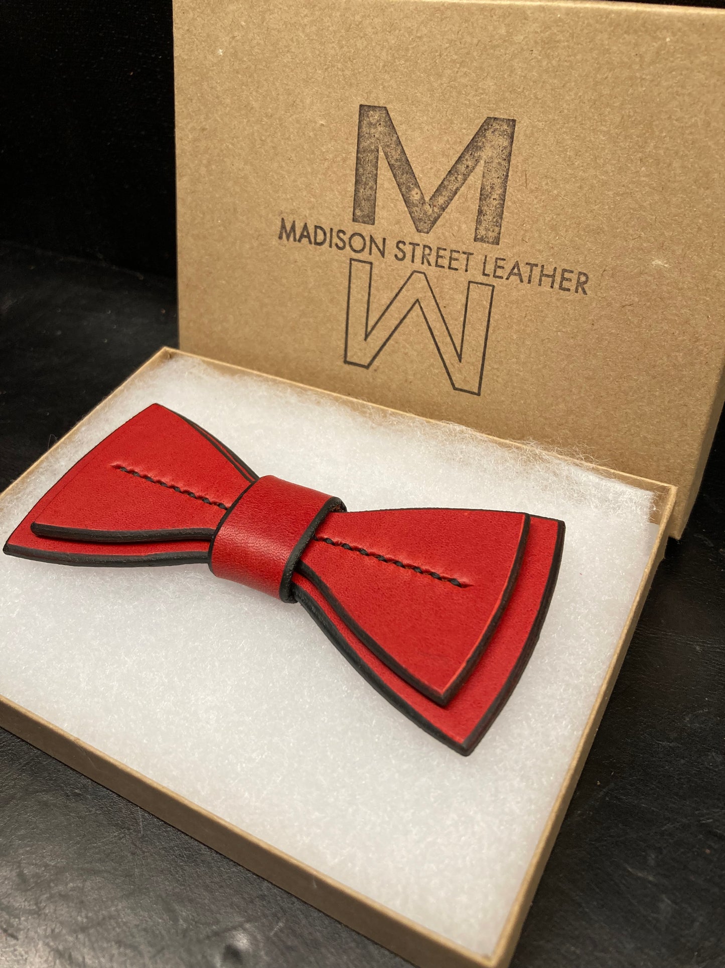 Red Bowtie with Black Edges
