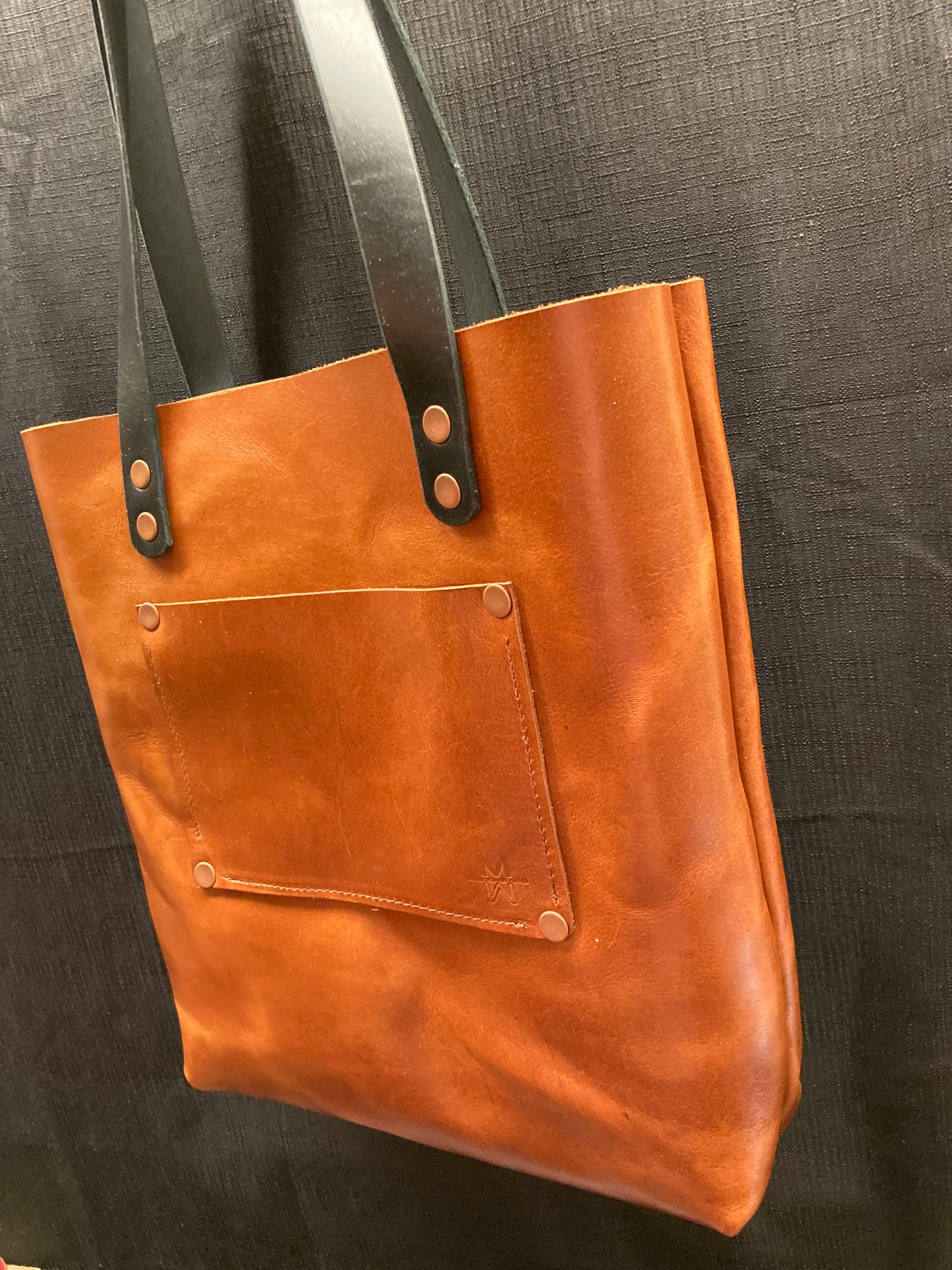 Russet Army Tan Leather Tote Bag