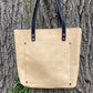 Antique Bone Leather Tote Bag