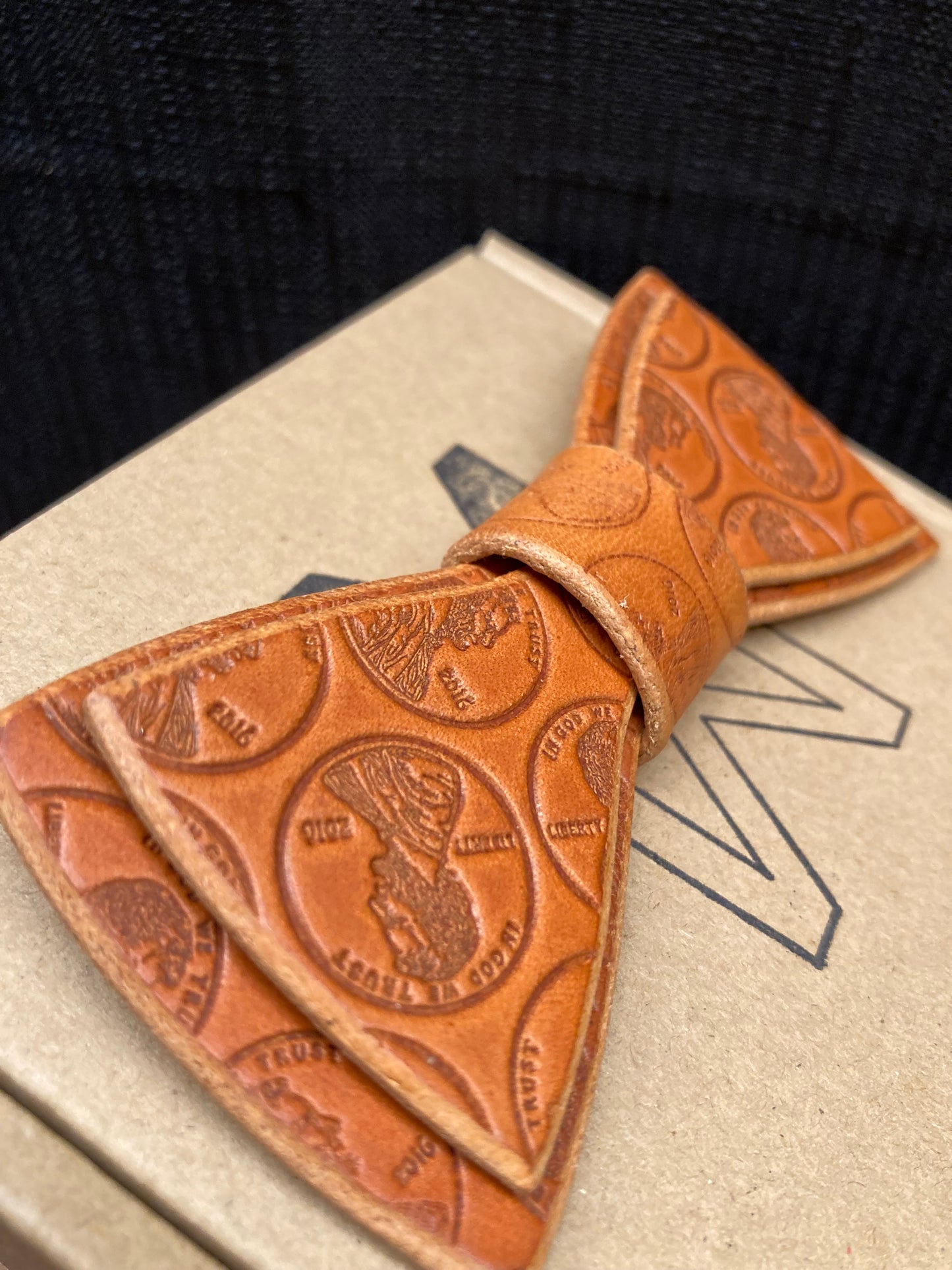 English Tan Pennies Bowtie - Fresh