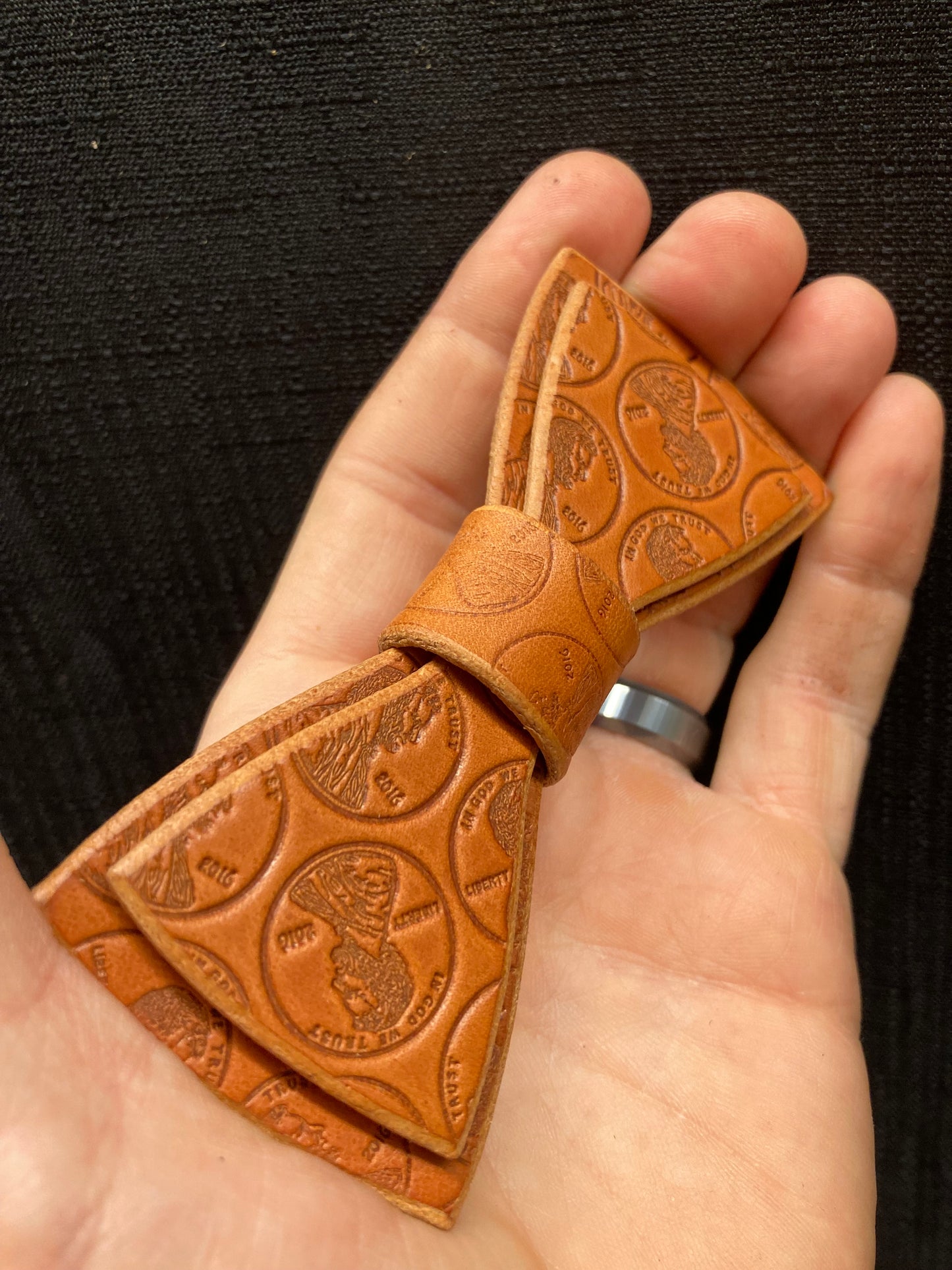 English Tan Pennies Bowtie - Fresh