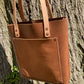 Medium Brown Tote Bag (Pinecone Leather Pocket)