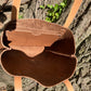Medium Brown Tote Bag (Pinecone Leather Pocket)
