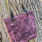Purple Fusion Leather Tote Bag