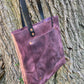 Purple Fusion Leather Tote Bag