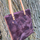 Purple Fusion Leather Tote Bag (Tan Straps)