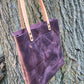 Purple Fusion Leather Tote Bag (Tan Straps)