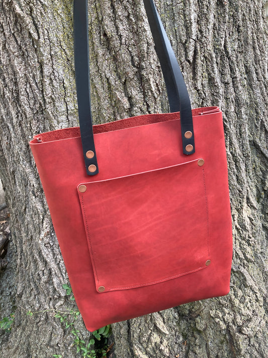 Large Cranberry Tote Bag