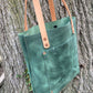 Green Leather Tote Bag