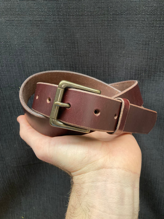 Mahogany Leather Belt