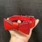 Red (Black Edges) Dog Collar with Bowtie